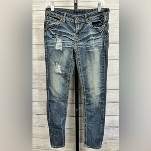 First Kiss Skinny Distressed Jeans
